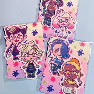 Splatoon Idol Sticker Packs - Callie + Marie, Pearl + Marina, Shiver + Frye Holographic