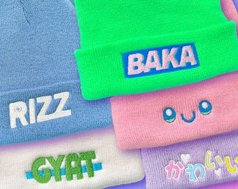 Kawaii Embroidered Beanies for Gamers - Super Soft Material, Various Designs