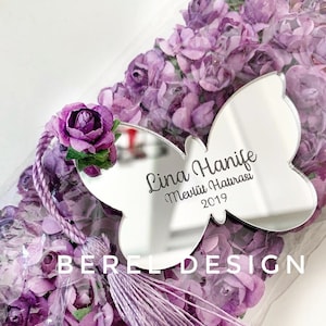 Butterfly Magnets, Mirror Magnets, Personalized Gift, Bridesmaid Gift, Butterfly Favors, Welcoming Favors, Birth Anouncement, Baby Shower