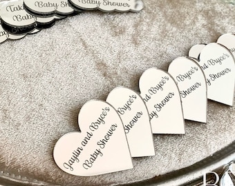 Custom Heart Tags, Wedding Name Tag, Baby Shower Tags, Butterfly, Swan, Cloud,  Star, Lion Oval Tag, Trumpet, Chocolate Tags, Hexagon Tag