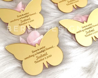 Butterfly Magnets with Boxes, Baby Shower Favors, Custom Butterfly Gifts, Quinceañera Favors, Sweet 16 Gift, Mis Quince 15, Welcoming Favors