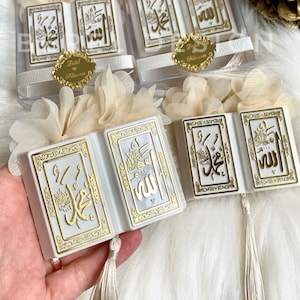 Allah Mohammad, aimants signés dans des boîtes, cadeaux Ramadan Eid, cadeaux islamiques, cadeaux pour bébé musulman, cadeaux arabes, Ramadan Moubarak