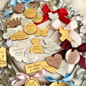 Weihnachtsetiketten, Acryl-Spiegelanhänger nach Maß, Benutzerdefinierte Taufe Tags, Hochzeitsanhänger, Babypartyanhänger, personalisierter Geschenkanhänger, Herzanhänger, Namensanhänger