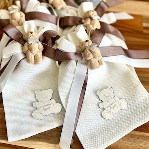 Large Teddy Bear Gift Bags, Teddy Bear Baby Shower Favors, Teddy Bear Birthday, Treat Bag, Personalized Gifts, Thank You Beary Much, Baptism