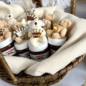 Custom Nutella Jar, Teddy Bear Gift, Teddy Bear Birthday, Thank you Beary Much, Gender Reveal Gifts, Party Guest Gift, Welcome Baby Favors