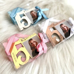Custom Rose Gold Mis Quince Magnet, Sweet 15 Photo Frame, Personalized Gift, Quinceañera Birthday Favors, Birthday Party, Mis Quince Años
