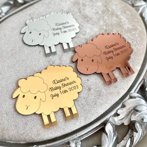 Custom Lamb Magnet, Personalized Gifts, Safari Birthday, Sheep Baby Shower Gifts, Lamb favors for Baby Welcome, Sheep Birthday Party Favors