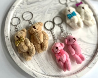 Teddy Bear Baby Shower, 6cm, Plush Mini TeddyBear, Kids Favors, Miniature Teddy Bear, Teddy Bear Keychain, We Can Bearly Wait, Birthday Gift
