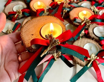 Merry Christmas Gifts, Noel Candles, New Year Gifts, Christmas Ornaments, Holiday Decorations, Xmas Gifts for Her, Christmas Wooden Candle
