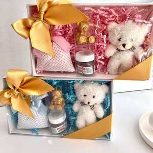 Teddy Bear Gift Set, Teddy Bear Baby Girl Shower Set, Teddy Bear Gender ...