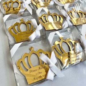 Imán de cumpleaños con corona personalizada, regalos de fiesta de cumpleaños real dorado, quinceañera, regalos personalizados, obsequios para la primera fiesta de cumpleaños, Mis quince años