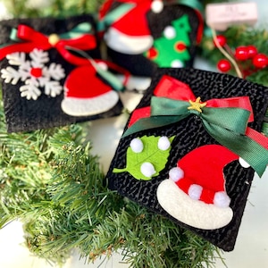 Christmas Coworker Gift, Christmas Ornament, Christmas Gift Sack, Christmas Decoration, Christmas Favors, Noel Gift Bag, Happy New Year Gift