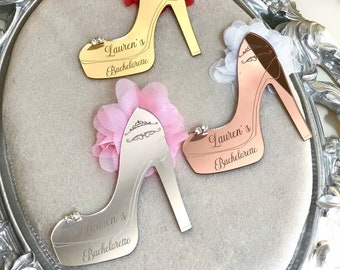 Personalisierte Bachelorette Party Magnet, Quinceañara Geschenk, Dessous Party Geschenk, personalisiertes High Heel Geschenk, Bachelorette Magnet, Brautschuh