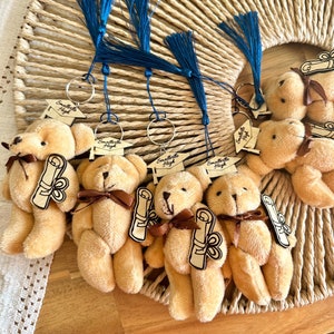 Teddy Bear Plush Keychain, Custom Graduation Gift, Graduation Cap ...