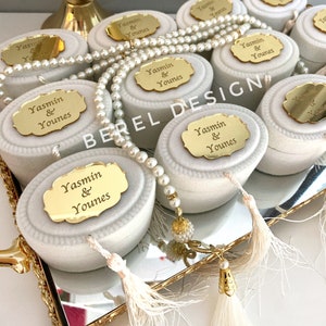 Custom Tasbih in Velvet Boxes, Custom Prayerbeads, Islamic Gifts, Muslim Wedding Gifts, Islamic Wedding Favors,Personalized Ramadan Gift