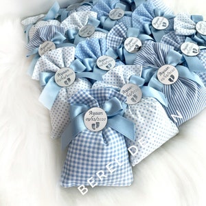 Regali per la doccia del neonato, bustina di percalle, regali per la festa di compleanno, bomboniere per il baby shower, bomboniere di benvenuto, design dei piedi del bambino, sacchetto di lavanda