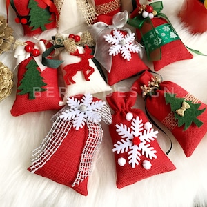 Sacco di Natale, bomboniere di Buon Natale, regali 2024, ornamenti di Natale, regalo di felice anno nuovo, regali di Natale per colleghi, decorazioni natalizie, sacchetto regalo di Natale