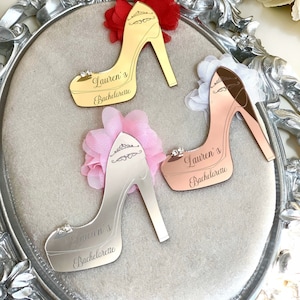 Personalized Bachelorette Party Magnet, Quinceañera Gift, Lingerie Party Gift, Personalized High Heel Gift, Bachelorette Magnet, Bridal Shoe