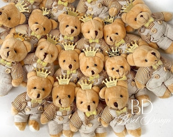 Aangepaste teddybeer baby shower gunsten, Bear verjaardag sleutelhanger, Kids Party Favor, kerstcadeau, we kunnen Bearly wachten, dank u Beary veel