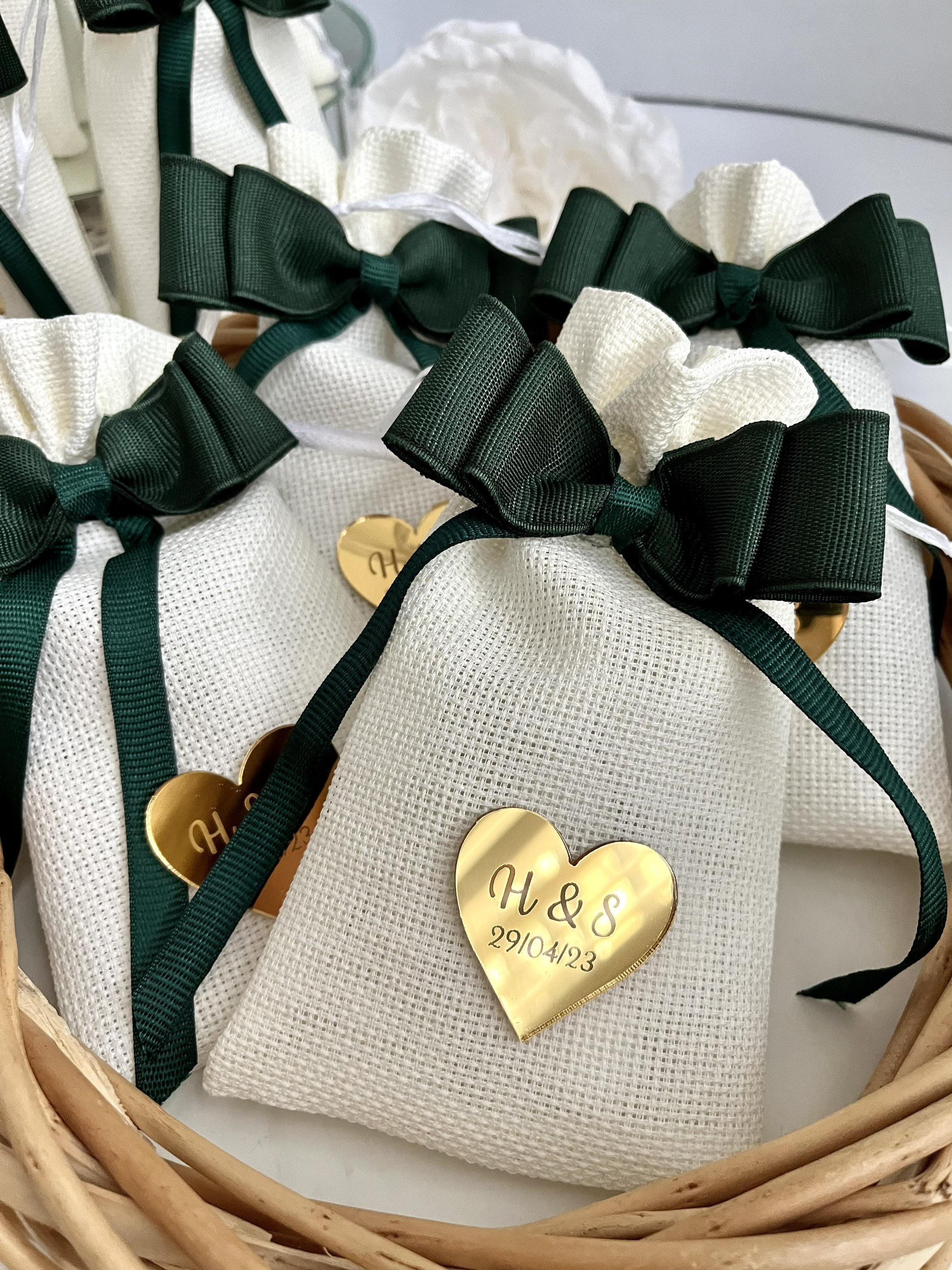 100 sacchetti di carta a righe verdi da 12,7 x 17,8 cm, sacchetti di carta per caramelle a righe per dolci, buffet, torte nuziali, negozio di regali per bambini, ragazze, ragazzi, compleanni