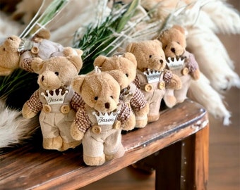 Teddy Bear Keychain, Brown Teddy Bear Baby Shower Favors, Bear Birthday Gifts, Teddy Bear Party, Beary First Birthday, We Can Bearly Wait