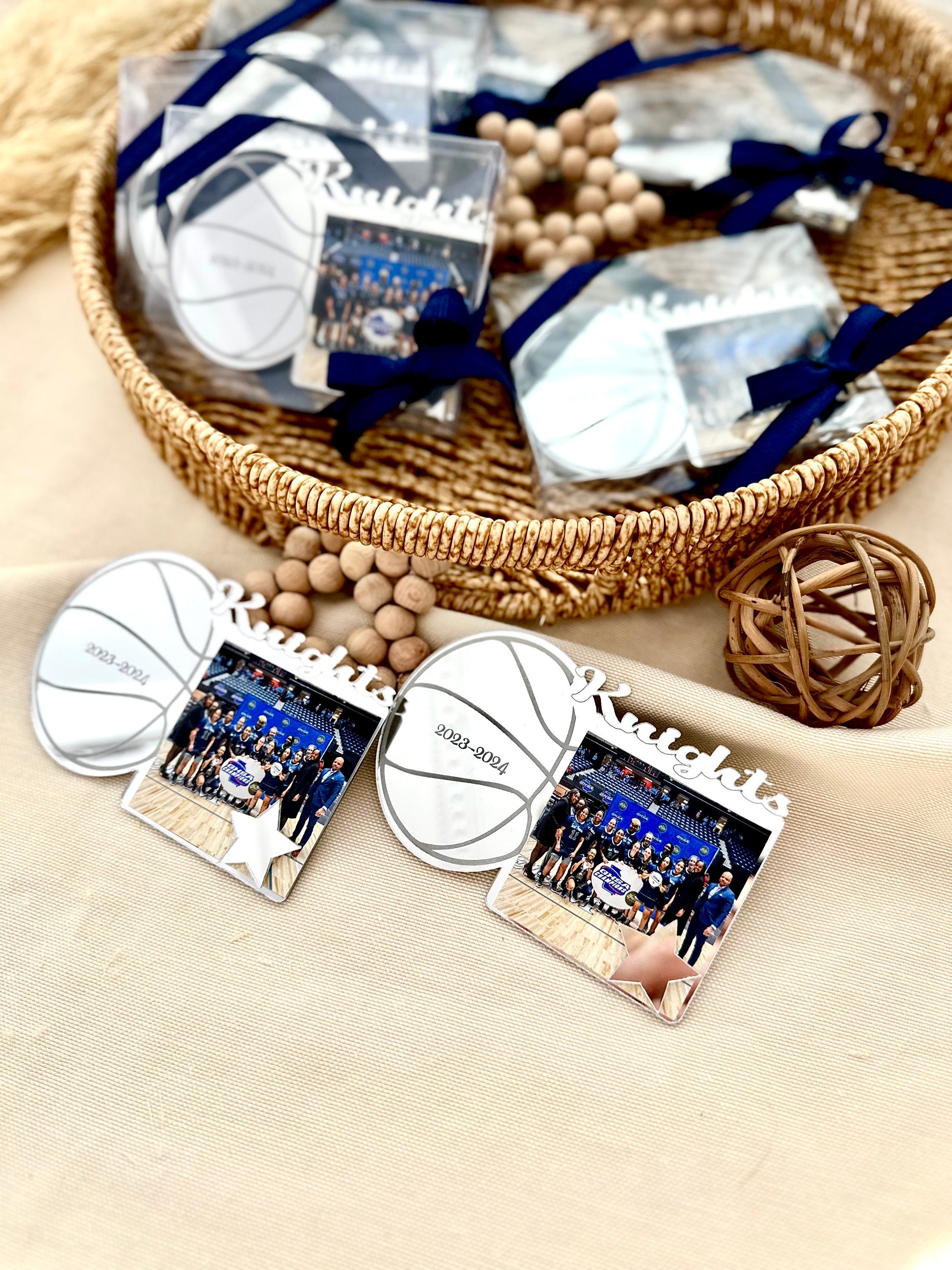 Custom Basketball Photo Magnet | Basketball Game Team Gift | Sports Gifts for Him | Basketball Photo Frame | Basketball Party Favors