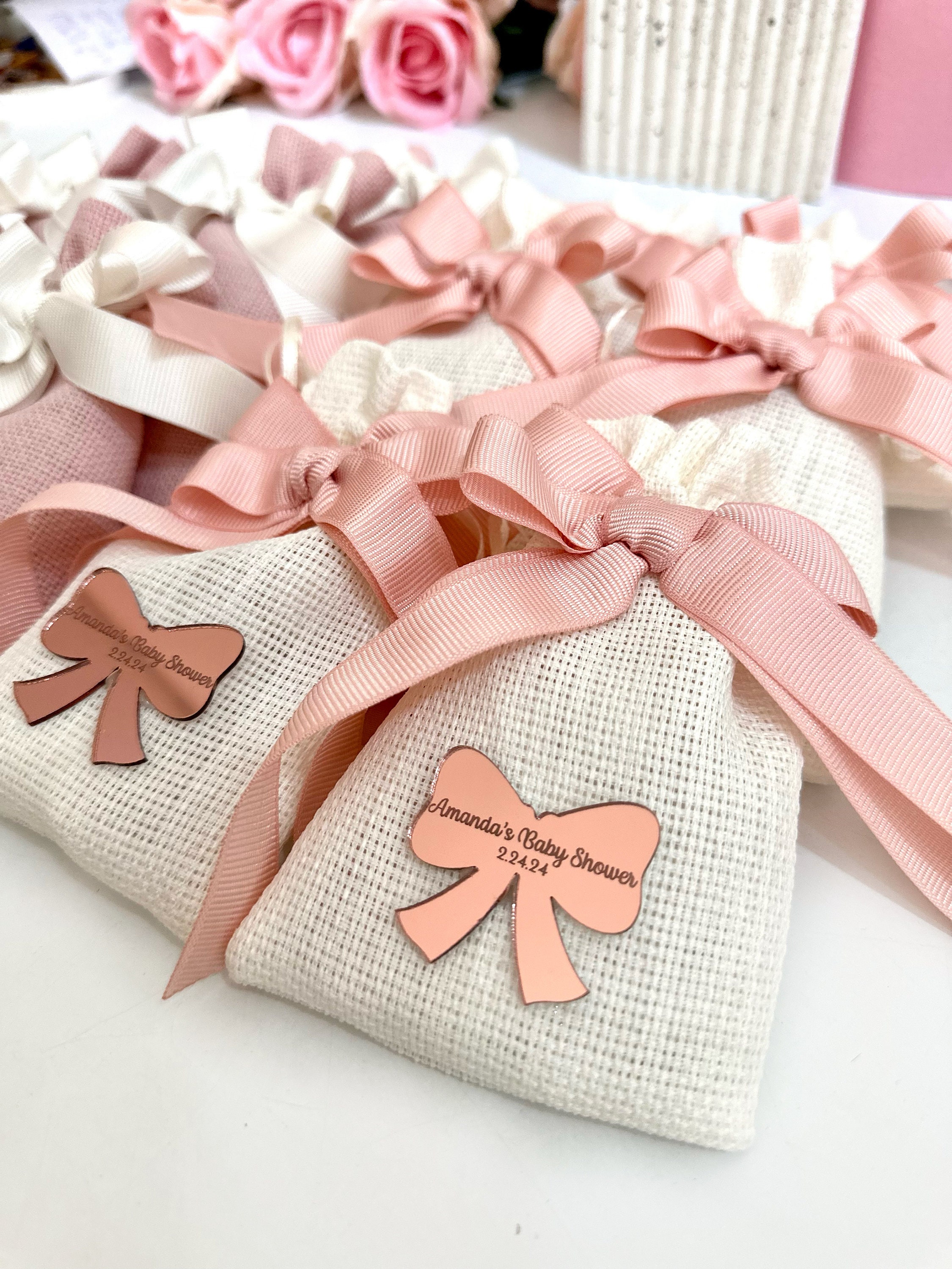 16 Pieces Pink Girl Party Bags, Princess Gift Bags Candy