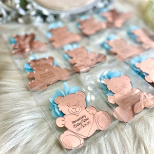 Personalized Teddy Bear Magnet, Thank You Beary Much Gifts, Baby Shower Gifts, We can Bearly Wait, Baby Girl Welcome, Birthday Party Favors