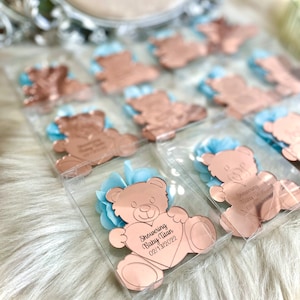 Personalized Teddy Bear Magnet, Thank You Beary Much Gifts, Baby Shower Gifts, We can Bearly Wait, Baby Girl Welcome, Birthday Party Favors