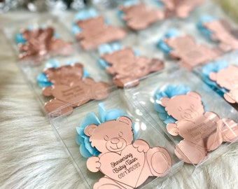 Personalized Teddy Bear Magnet, Thank You Beary Much Gifts, Baby Shower Gifts, We can Bearly Wait, Baby Girl Welcome, Birthday Party Favors