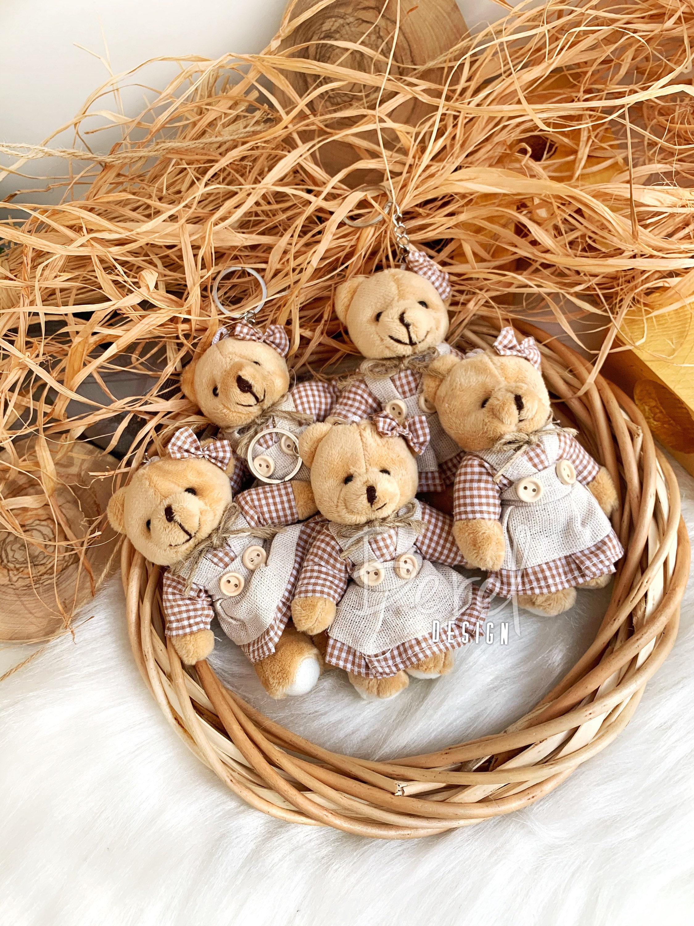 Teddy Bear Plush Keychain Teddy Bear Baby Shower Gift Party Etsy New Zealand