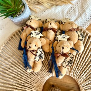 Teddy Bear Plush Keychain, Custom Graduation Gift, Graduation Cap ...