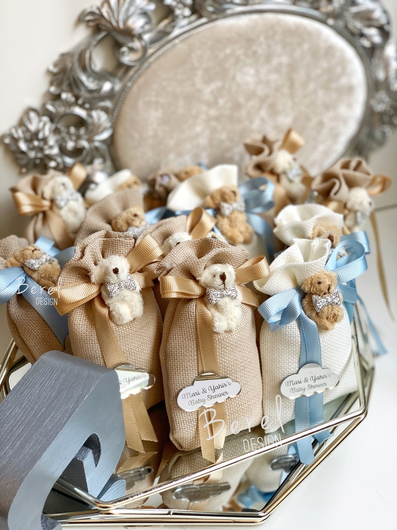 Teddy Bear Gift Bag Baptism Gift Teddy Bear Baby Shower - Etsy