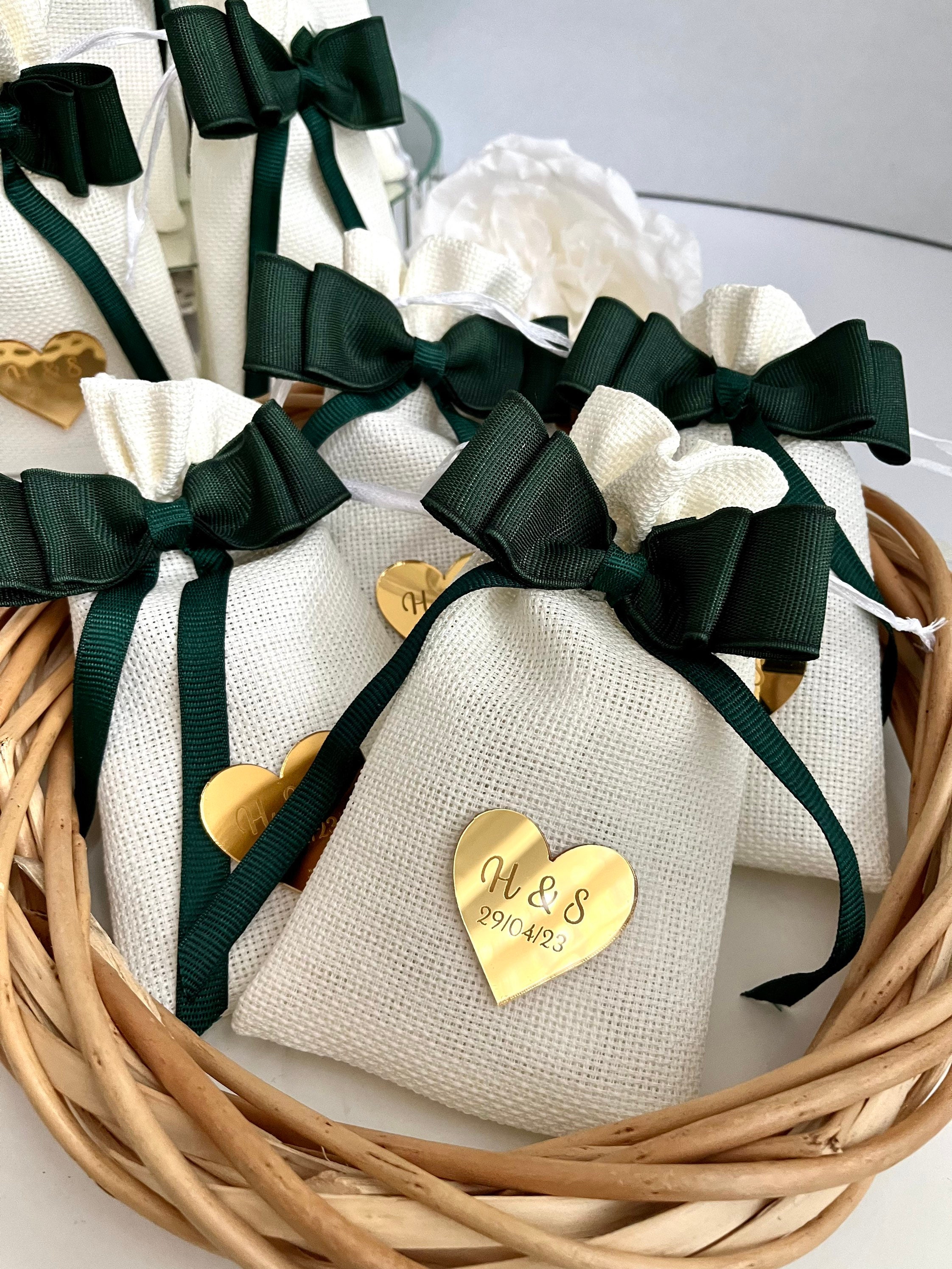 100 Sacchetti Regalo In Organza Verde Chiaro: 12,7x17,8 Cm Con Coulisse In Raso, Per Bomboniere E Regali