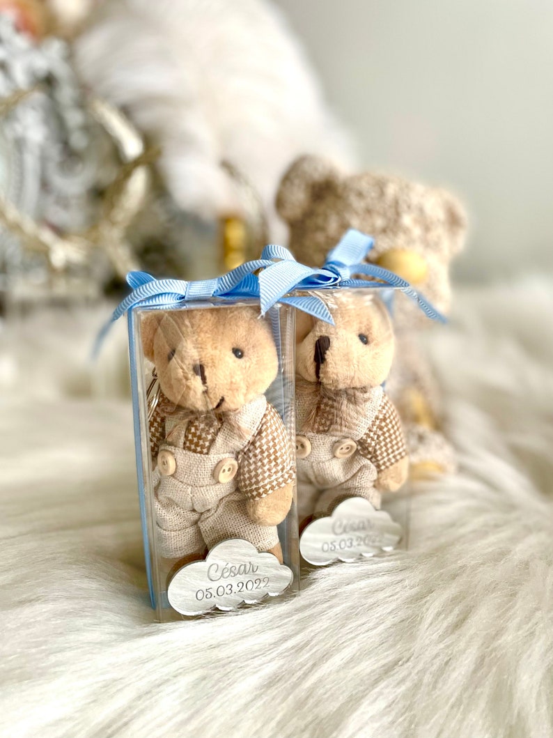 Custom Plush Teddy Bear Keychain Personalized Gifts Birthday Etsy