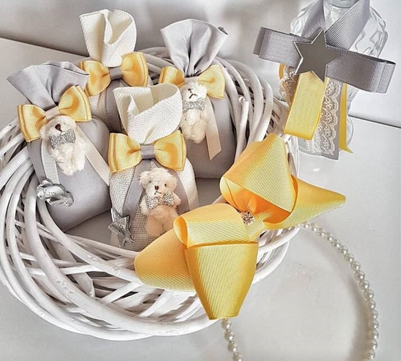 Baptism Favor Party Gifts Pink Teddy Bear Sachet Bags Baby Shower Gift Bags 10 pcs Bridal Shower Birthday Gifts Baby Girl Favors
