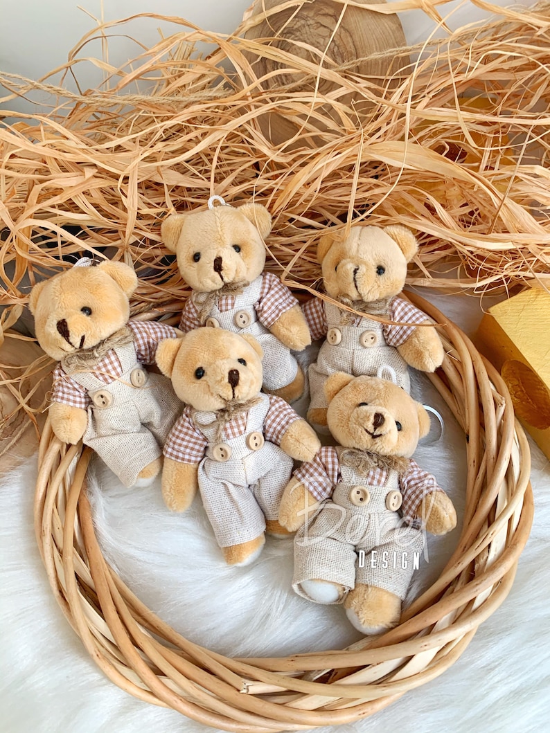 Teddy Bear Party Keychain Coworker Gifts Teddy Bear Baby Etsy