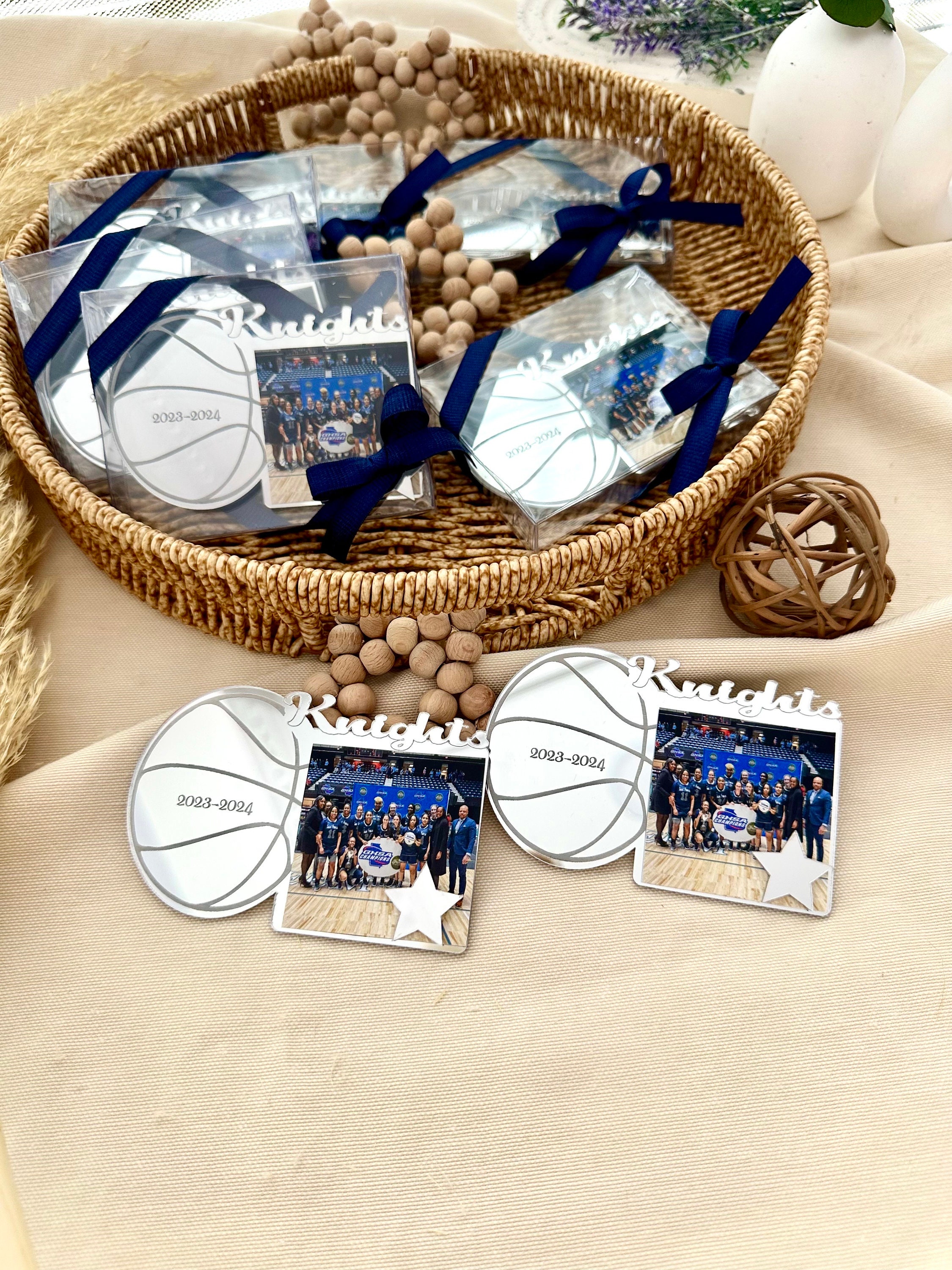 Custom Basketball Photo Magnet | Basketball Game Team Gift | Sports Gifts for Him | Basketball Photo Frame | Basketball Party Favors