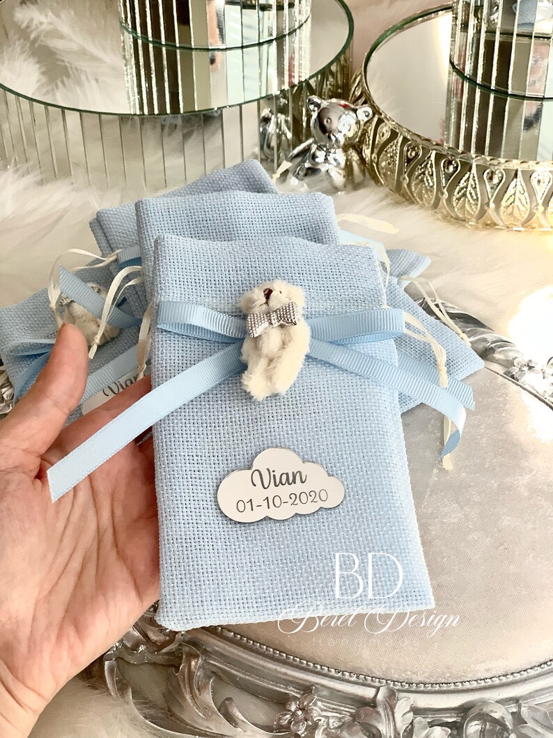 Teddy Bear Gift Bags, Pink Baby Shower Gift Bags, Candy Bags, Packaging Bags, Personalized Gift, Party Favors, Party Bags, Baby Welcome image 10