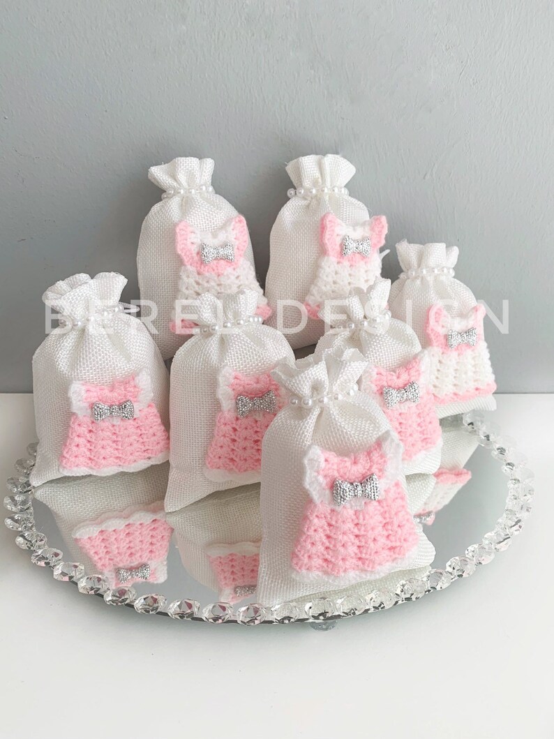 Baby Shower Crochet Bags Knitting Favors 10 Pcs Baby Shower Favors Baby Girl Welcoming Favors Crochet Favors Paper Paper Party Supplies
