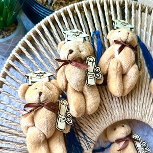 Teddy Bear Plush Keychain, Custom Graduation Gift, Graduation Cap ...