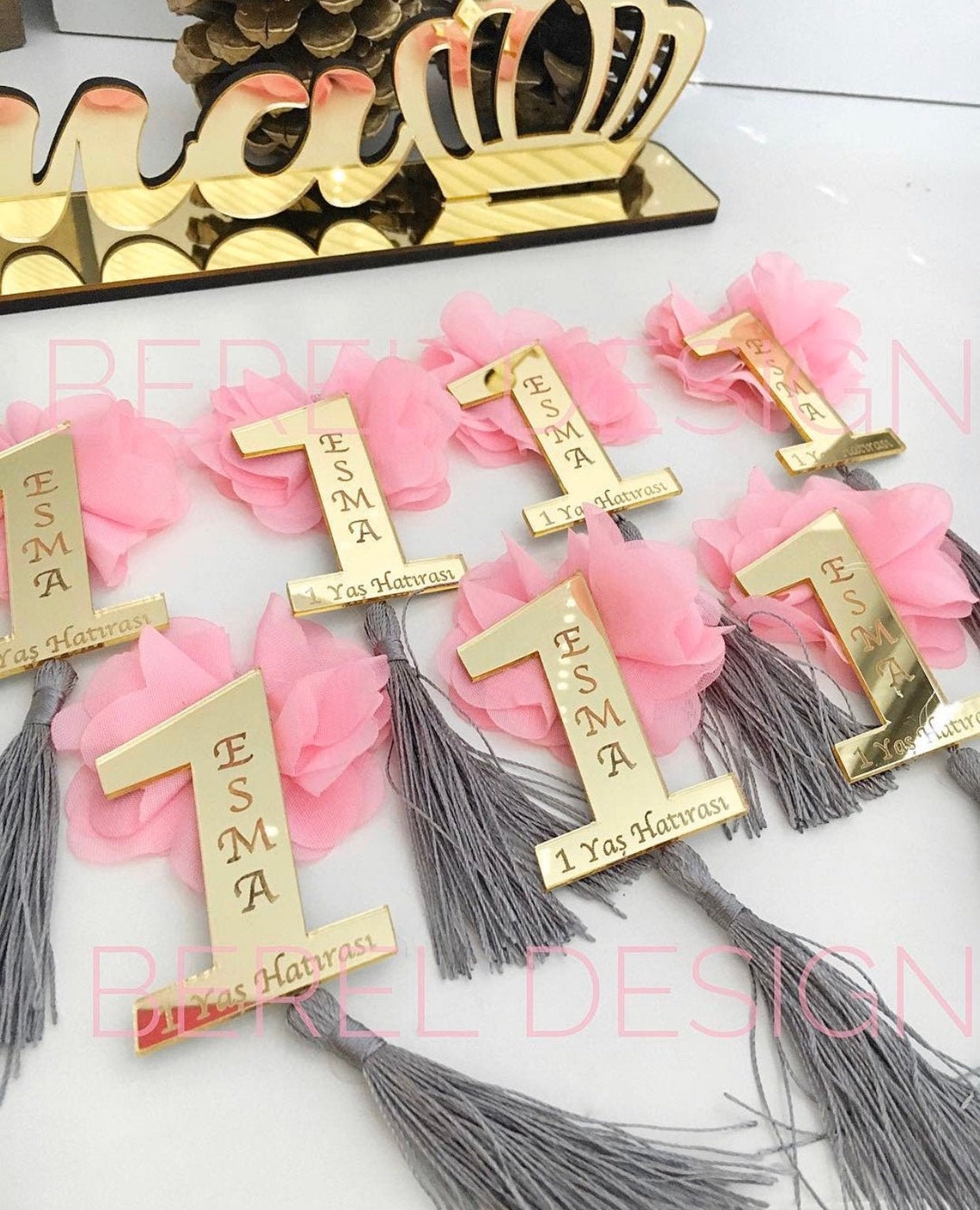 Custom Birthday First Birthday Favors 10 pcs Age 1 Etsy