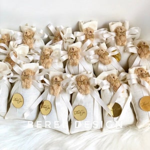 Teddy Bear Gift Bags, Pink Baby Shower Gift Bags, Candy Bags, Packaging Bags, Personalized Gift, Party Favors, Party Bags, Baby Welcome image 7