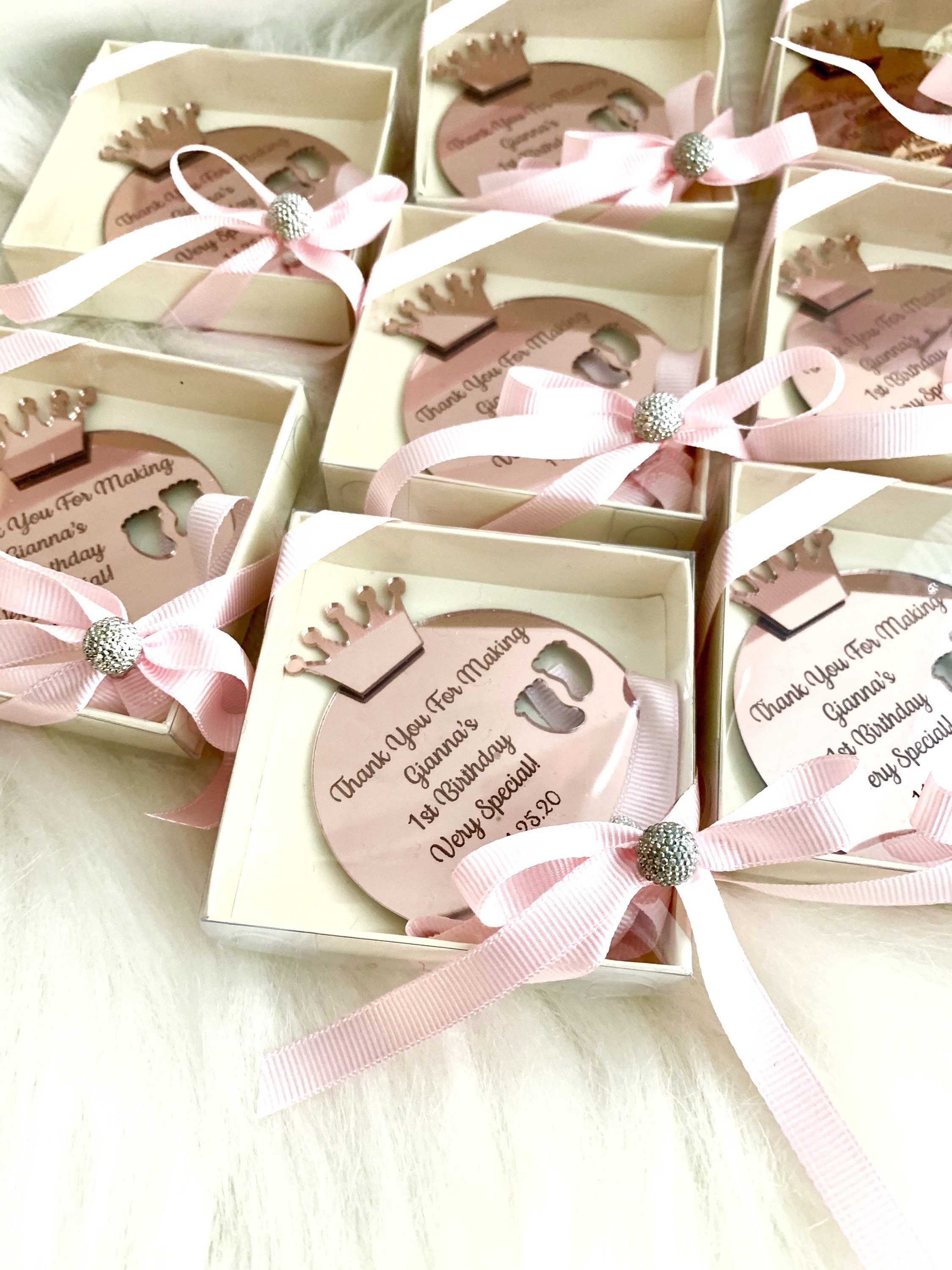 100Pcs Personalized Acrylic Tags Customized Name Tag Decoration Wedding  Favors for Guests Gift Baptism Birthday Diamond