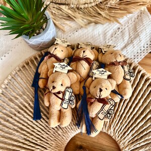 Teddy Bear Plush Keychain, Custom Graduation Gift, Graduation Cap ...