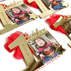1st Birthday Favors, Custom Birthday Photo Favors, 10pcs, Photo Favors, Picture Frames, First Birthday Party Gifts, 1st Birthday Theme Gifts image 4