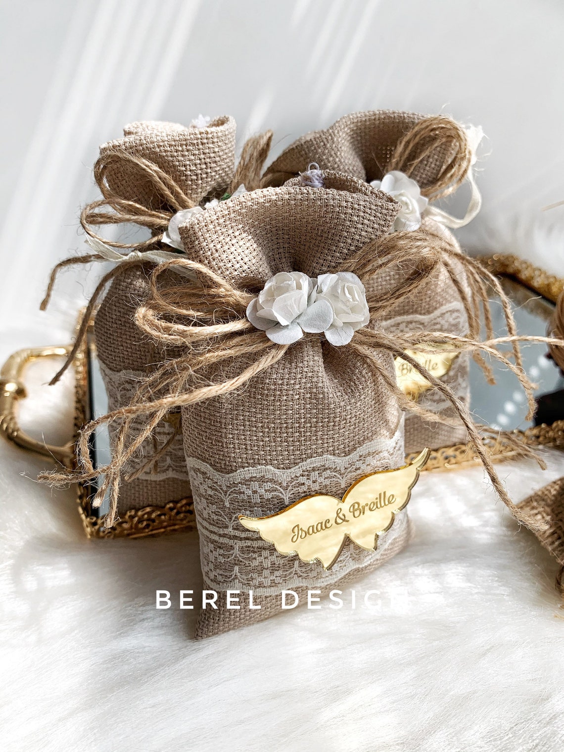 Custom Flowery Sachet Bags Wedding Sachet Bags 10pcs Baby Etsy