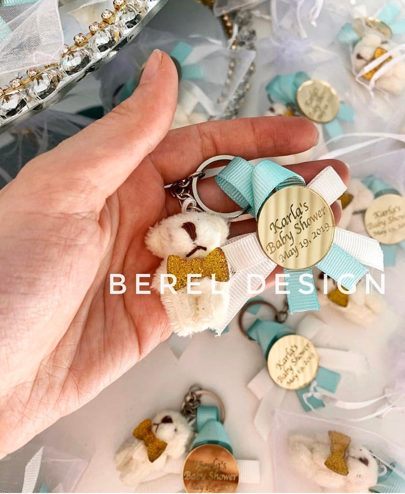 Custom Keychain Personalized Keyring 10 pcs Custom Teddy Etsy