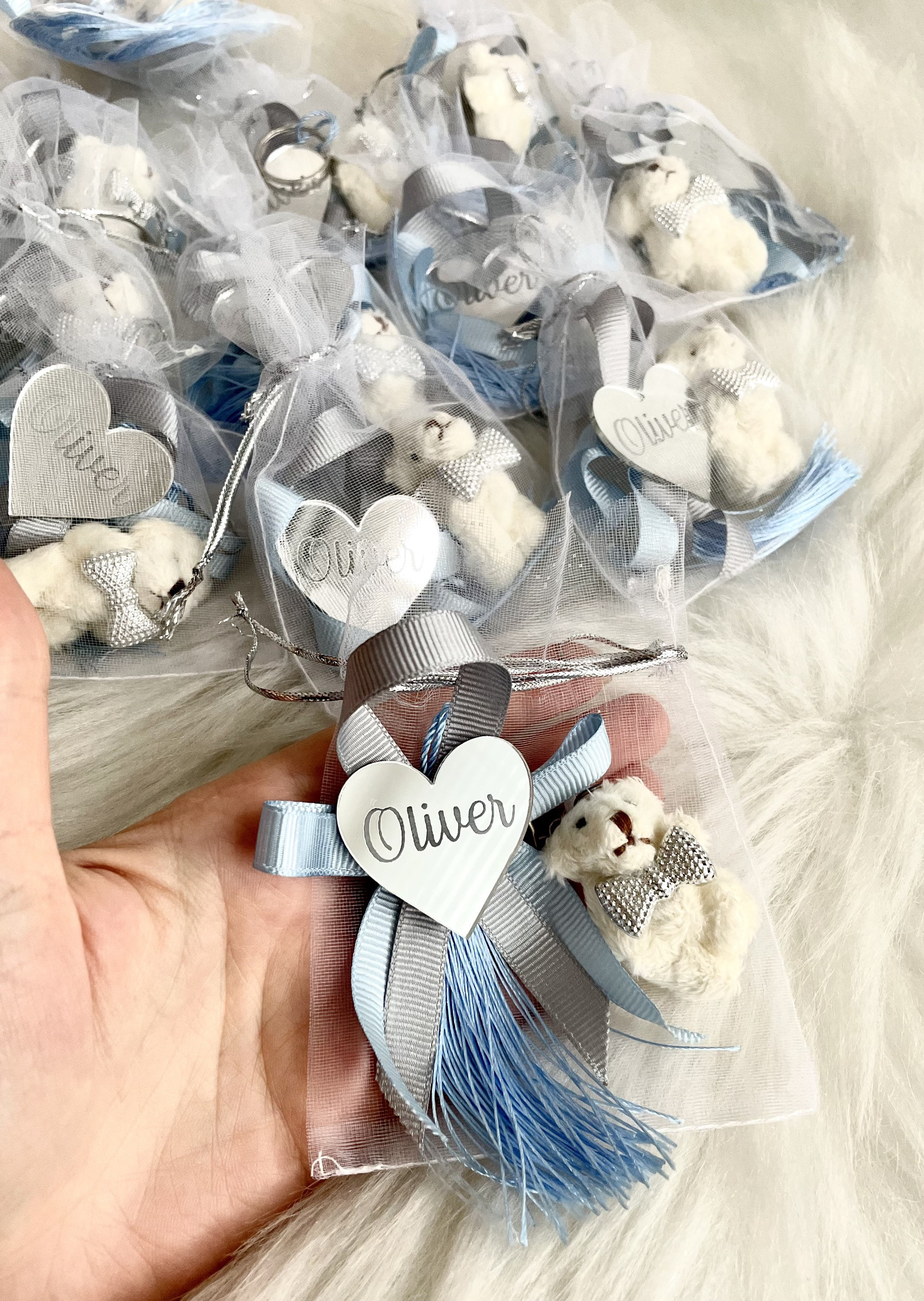 Custom Keychain, Personalized Gifts, Teddy Bear Baby Shower Gifts, Welcome Baby Boy, Baby Shower Favors, Party Favors, Teddy Bear Favor