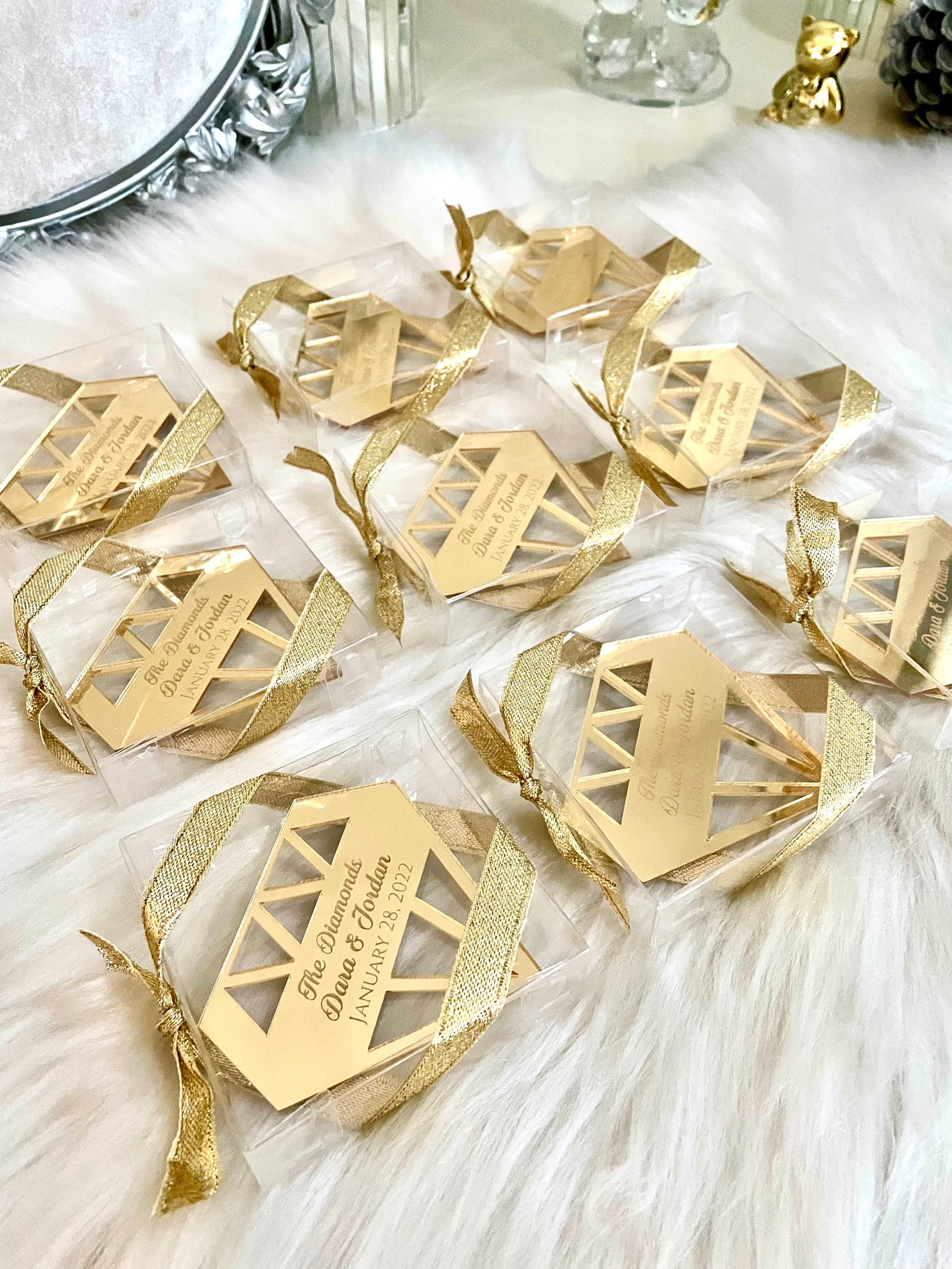 Personalized Gift, Diamond Save the Date Favors, Valentines Day, Diamond Shape Wedding Favors, Diamond Birthday Theme,Wedding Guest Gifts